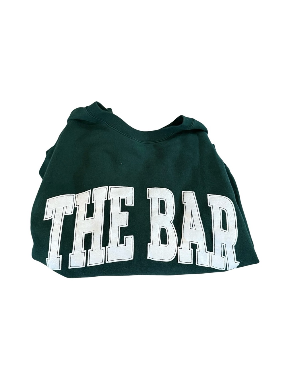 The Bar Forest Green Crewneck Sweatshirt with White 'THE BAR' Graphic